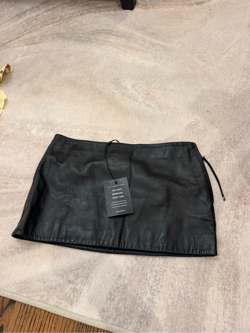NEW RETROFETE VALERIE LEATHER SKIRT.